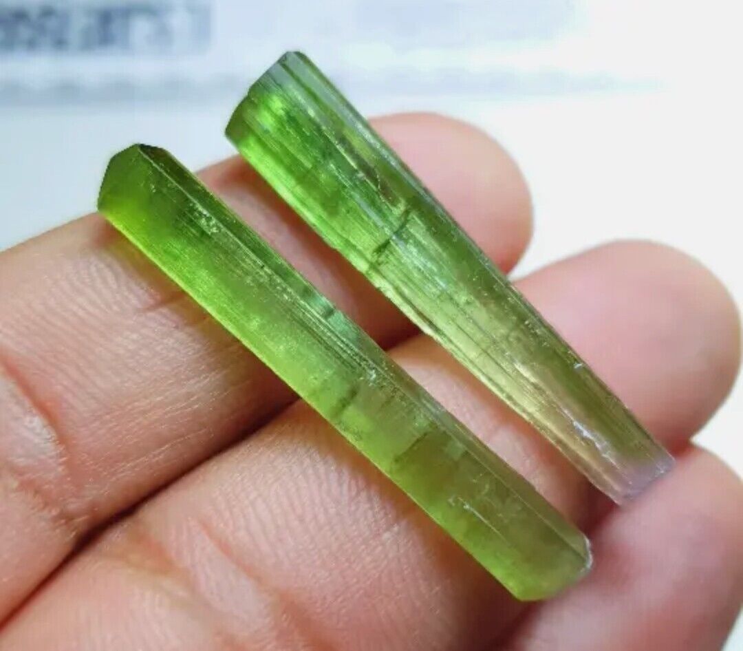 27 Cts Top Quality Beautiful Colour Tourmaline Crystal  2 Pcs from Afghanistan