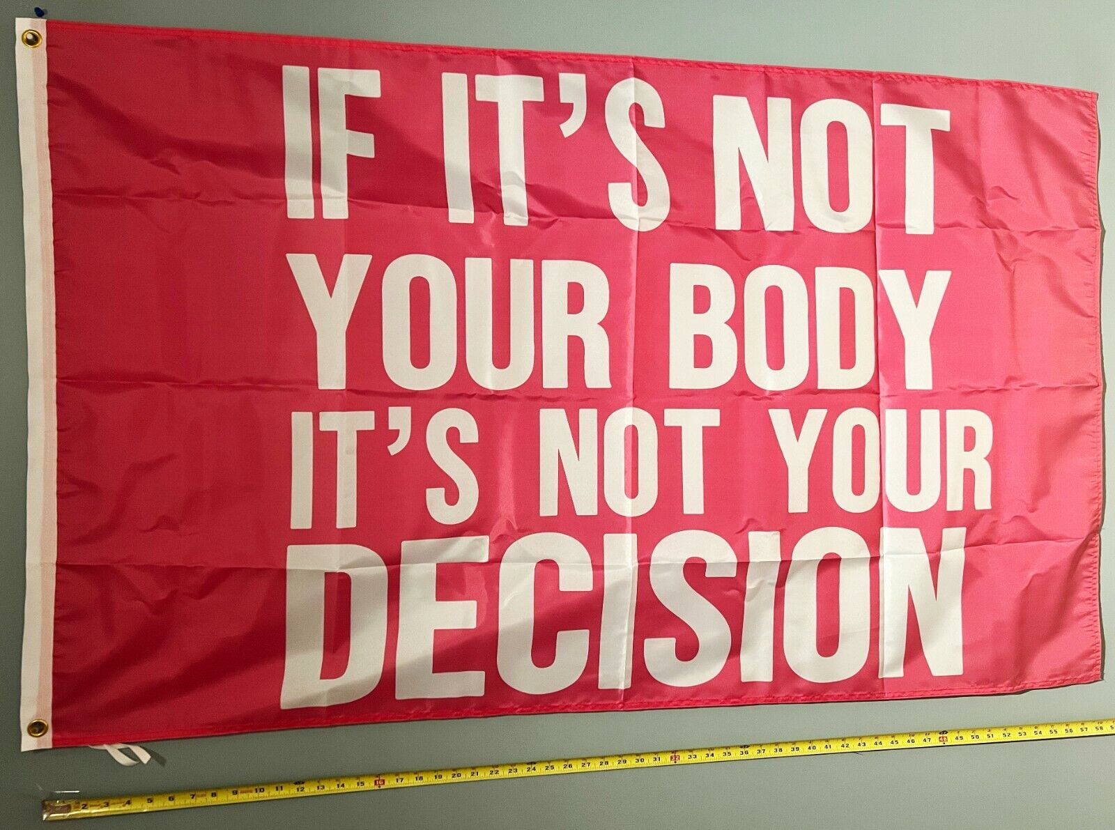 Pro Women Pro Life FLAG FREE USA SHIPPING Not Your Body Decision P USA Sign 3x5'