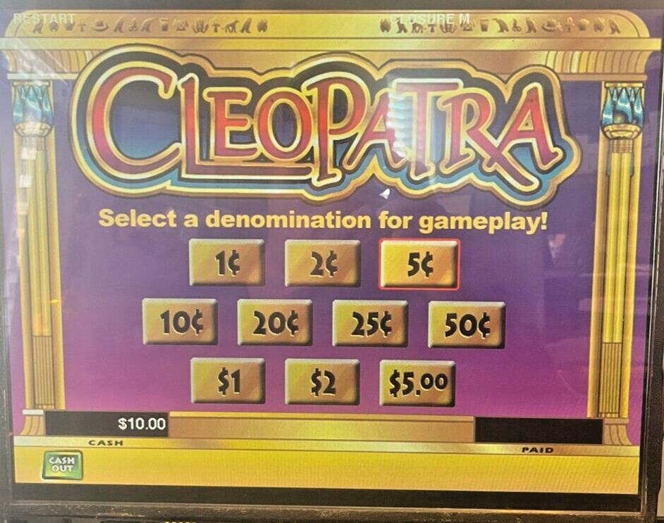 IGT IGame Cleopatra Software 5 Reels 20 Paylines