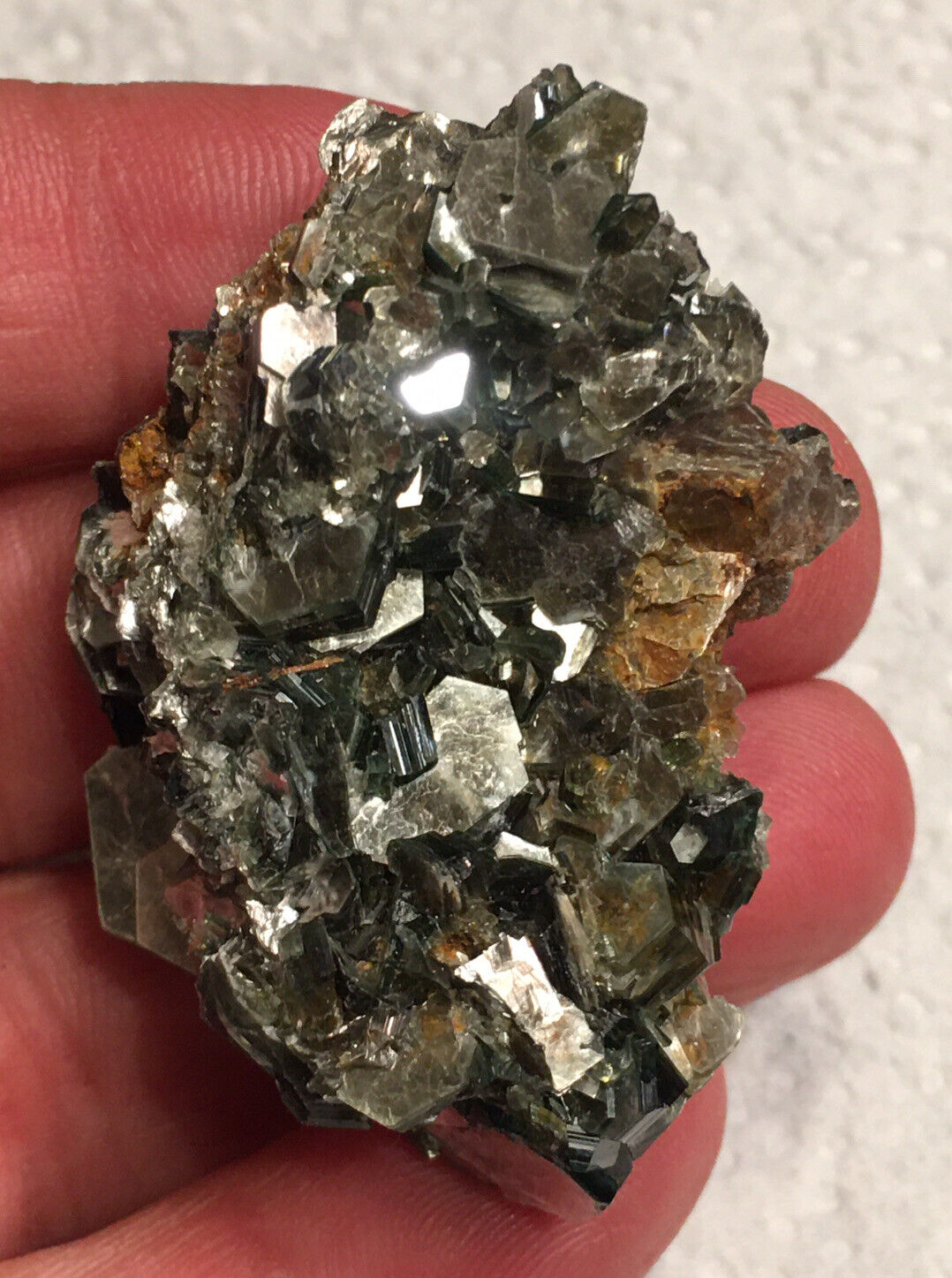 Rare Gem Green Chromium Mica w/ Blood Red Rutile Some Of The Best Ever Found