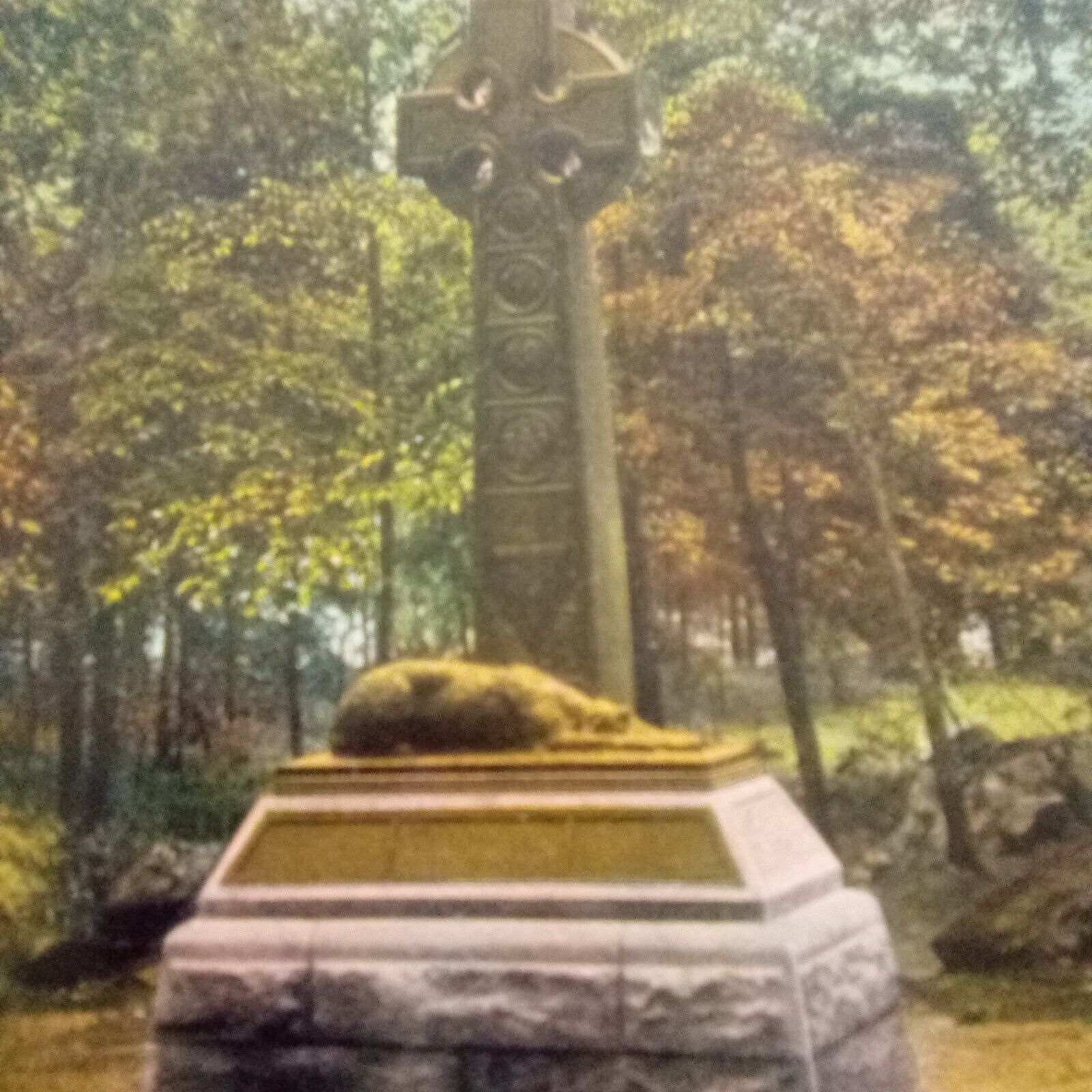 Gettysburg Pa. Irish Brigade Monument In Wheat Field Woods 63d 69th 88th N.Y....