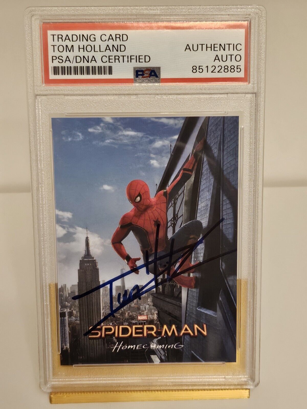 Tom Holland as Spider-Man SIGNED 2017 Homecoming Marvel Card PSA DNA AUTO