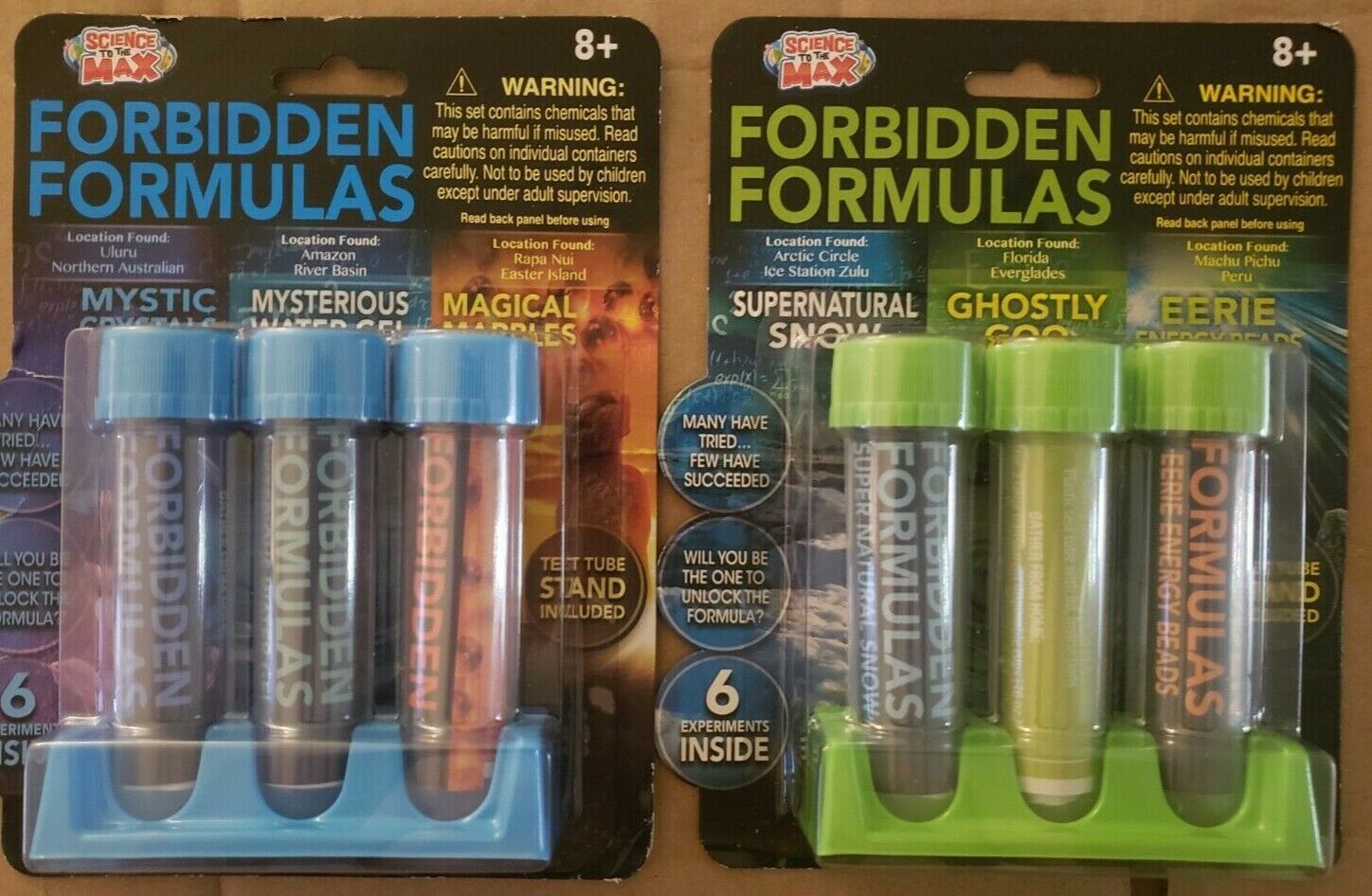 Science To The Max- Forbidden Formulas  12 Experiments  Age 8+ 6 Tubes