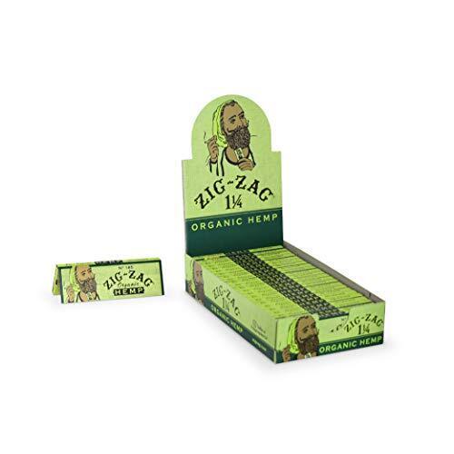 Zig Zag Rolling Papers 1 1/4 Size Green Organic (24 Booklet Carton)