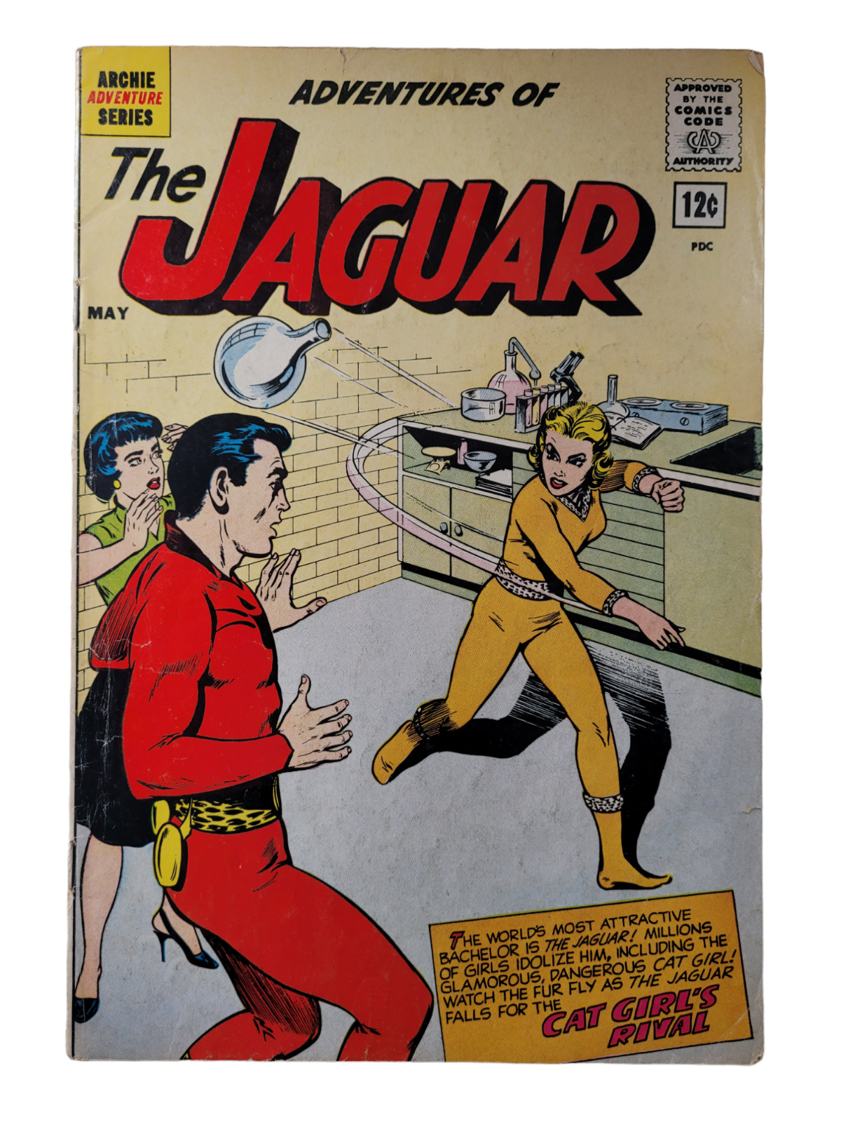 Adventures of the Jaguar #6 1962 Cat Girl App Vintage Raw GD/VG VG- RANGE Archie