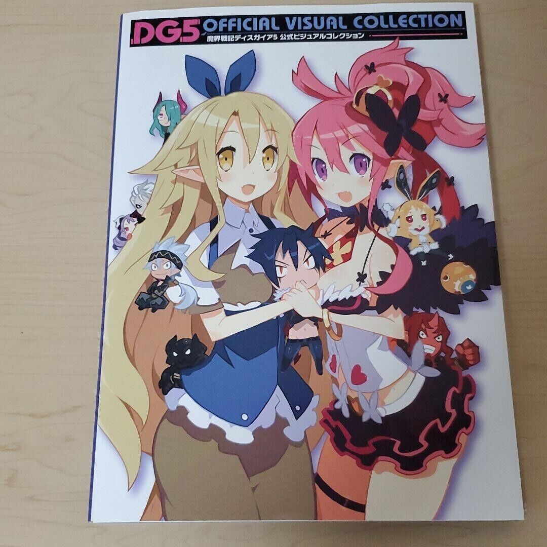 Disgaea 5 Official Visual Collection Art Book PS4 RPG Game Japanese language Use