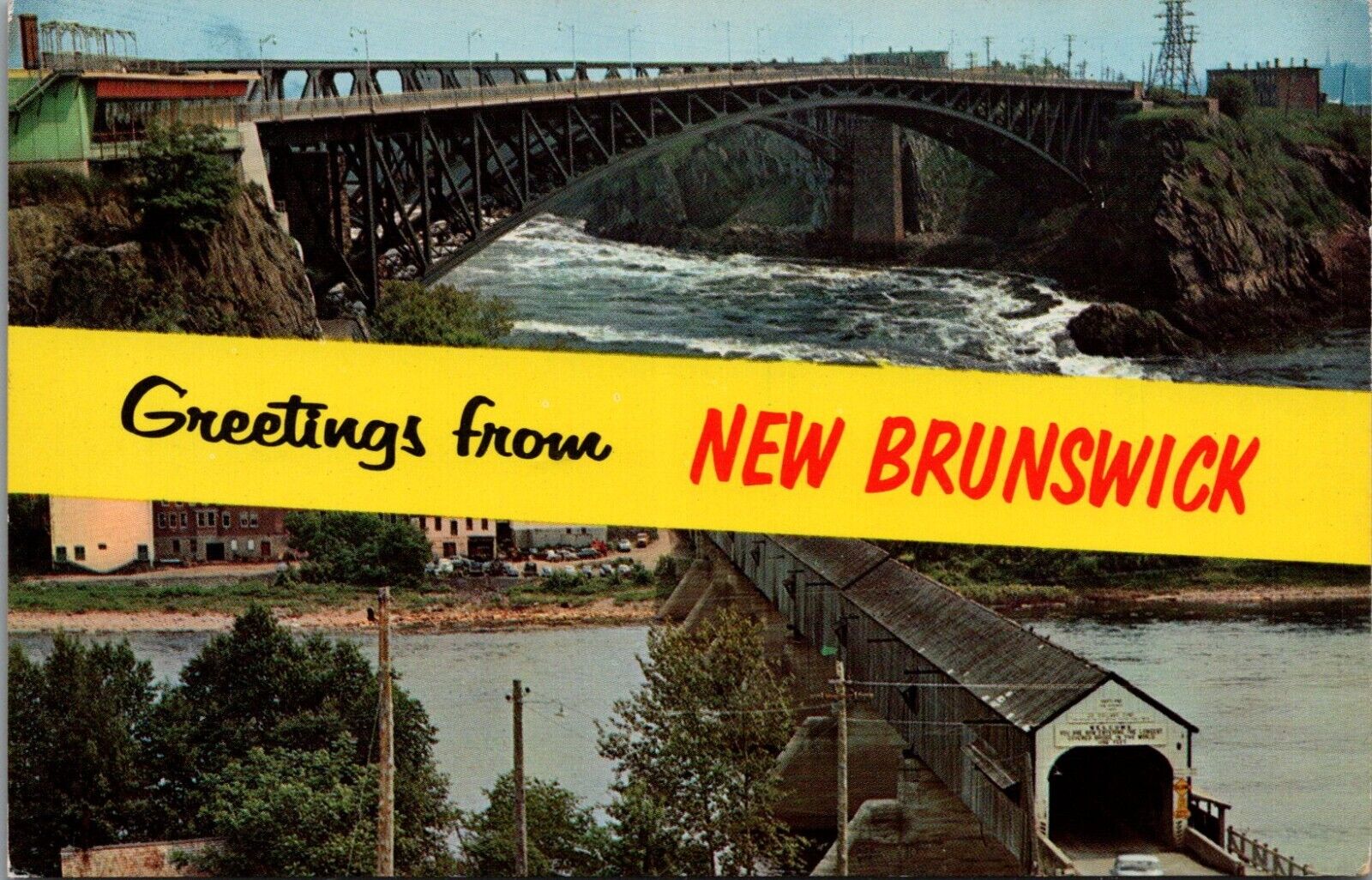 Vintage Greetings From New Brunswick Canada Postcard I247