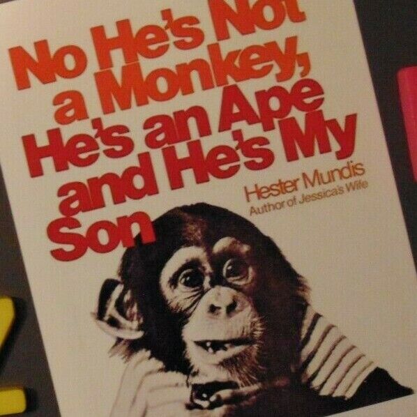 Monkey APE Book Cover Fridge Magnet Gift 1970\'s Biology Social Study Funny Photo