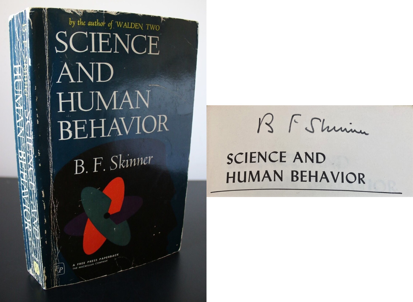 B.F. Skinner (Psychologist) ~ Signed Science and Human Behavior BF ~ JSA COA