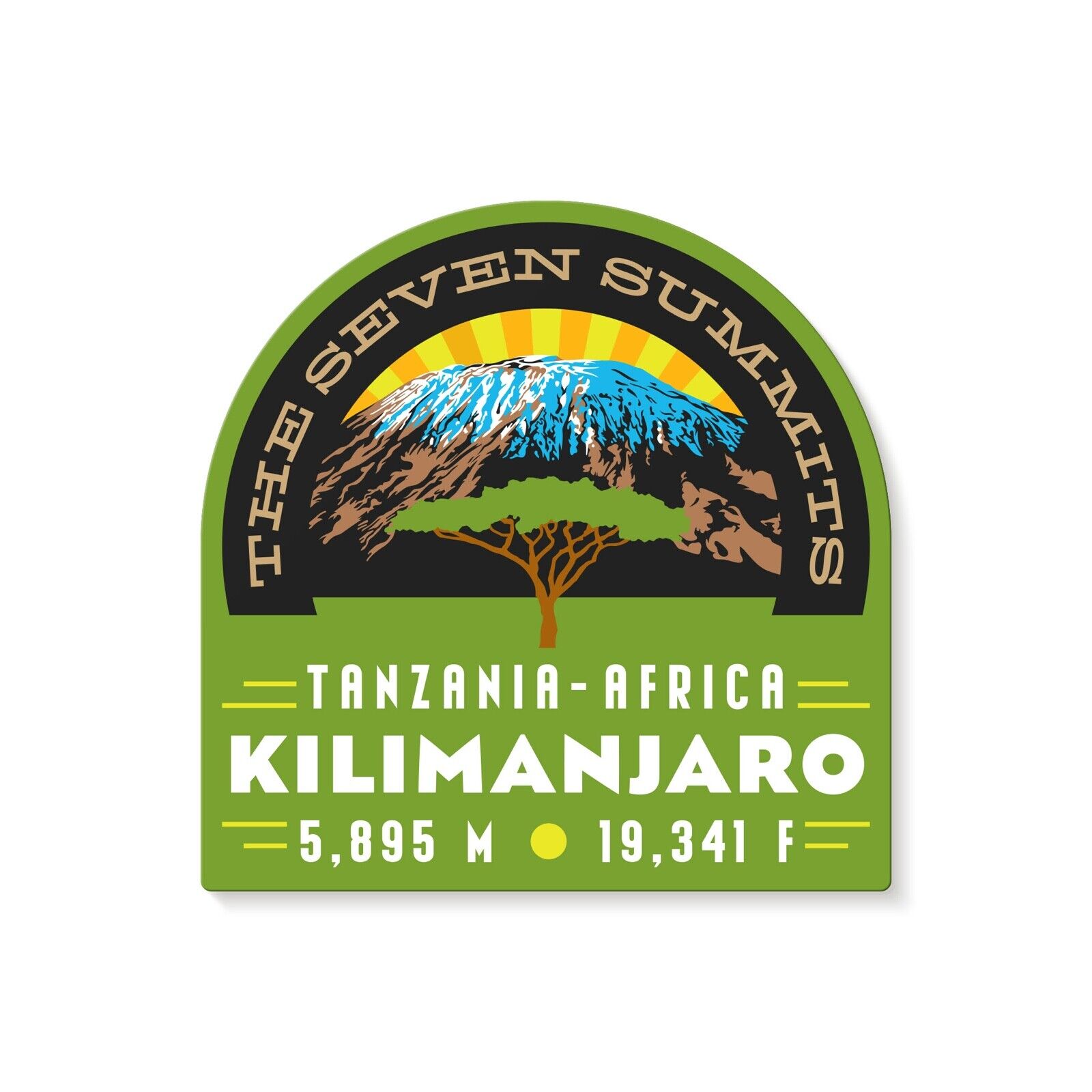 Mt. Kilimanjaro Seven Summits Decal Sticker