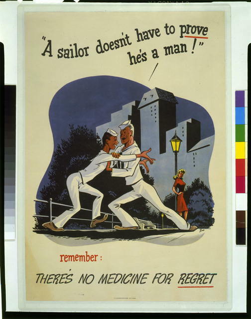 Sailor doesn't,prove he's,man,no medicine,regret,sexual education,Bode,1945