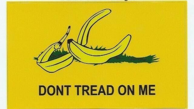 5in x 3in Banana Gadsden Dont Tread on Me Flag Bumper Stickers Decals Sticker...