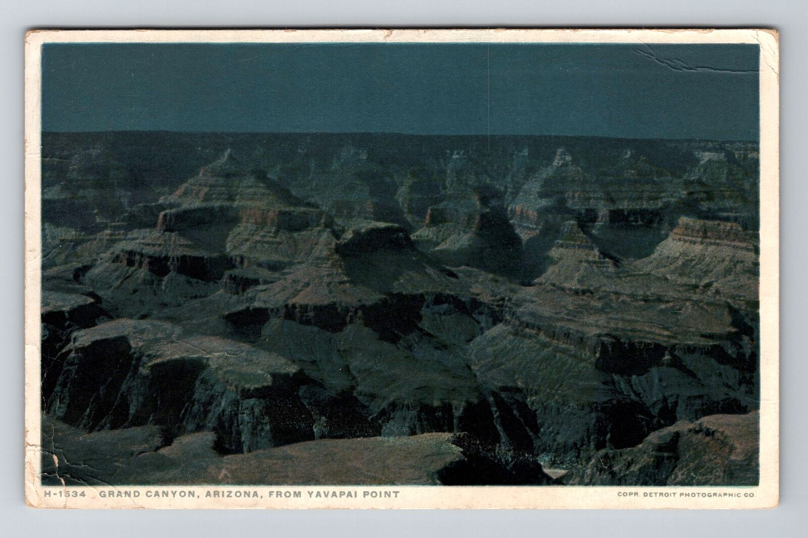 Grand Canyon AZ-Arizona, Canyon from Yavapai Point, c1923 Vintage Postcard