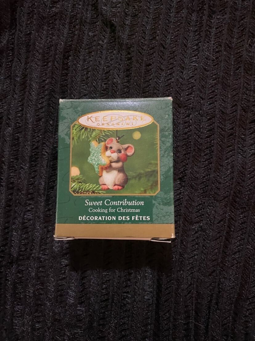 Hallmark Sweet Contribution Cooking for Christmas Miniature Ornament 2001