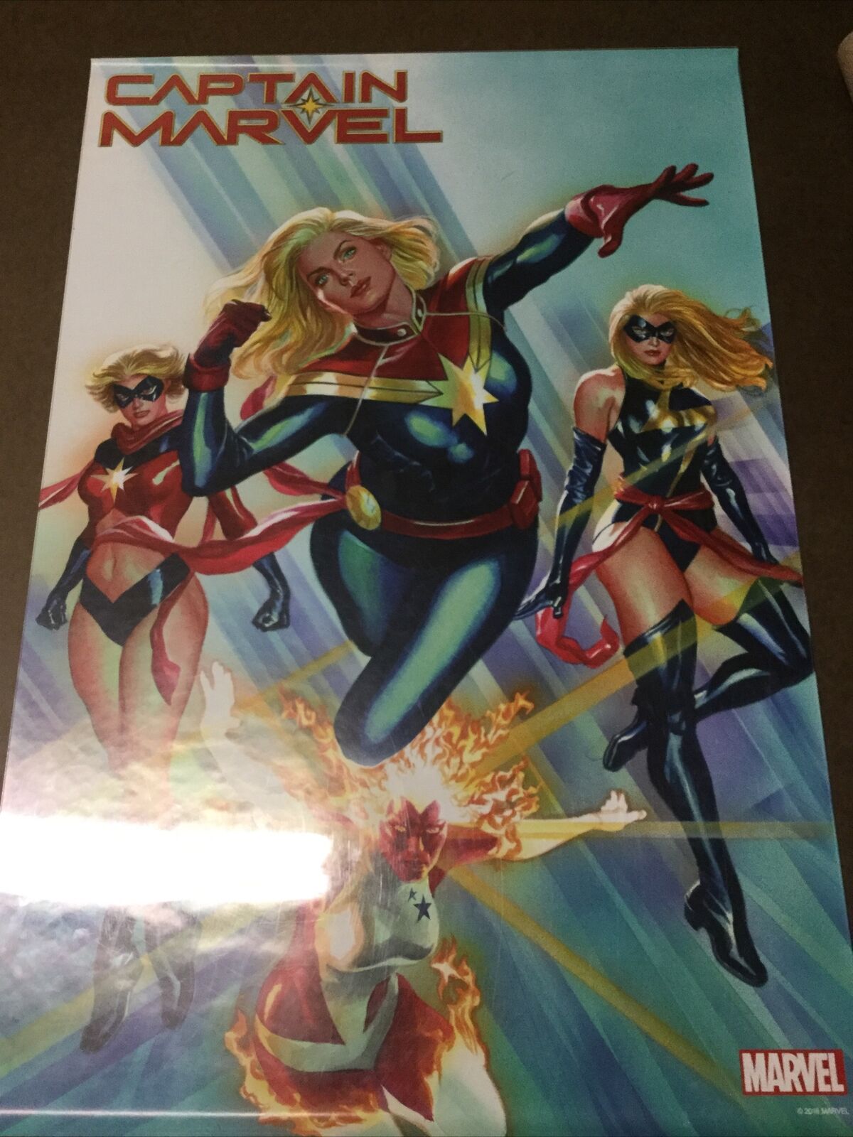 Ms Marvel Binary Captain Marvel Comics Poster Alex Ross 2018 New 36” X 24”