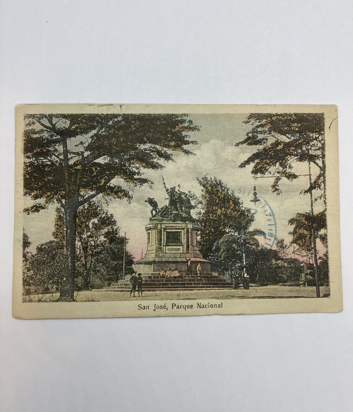 San Jose Park National —COSTA RICA Postcard Rare Antique Stamp—