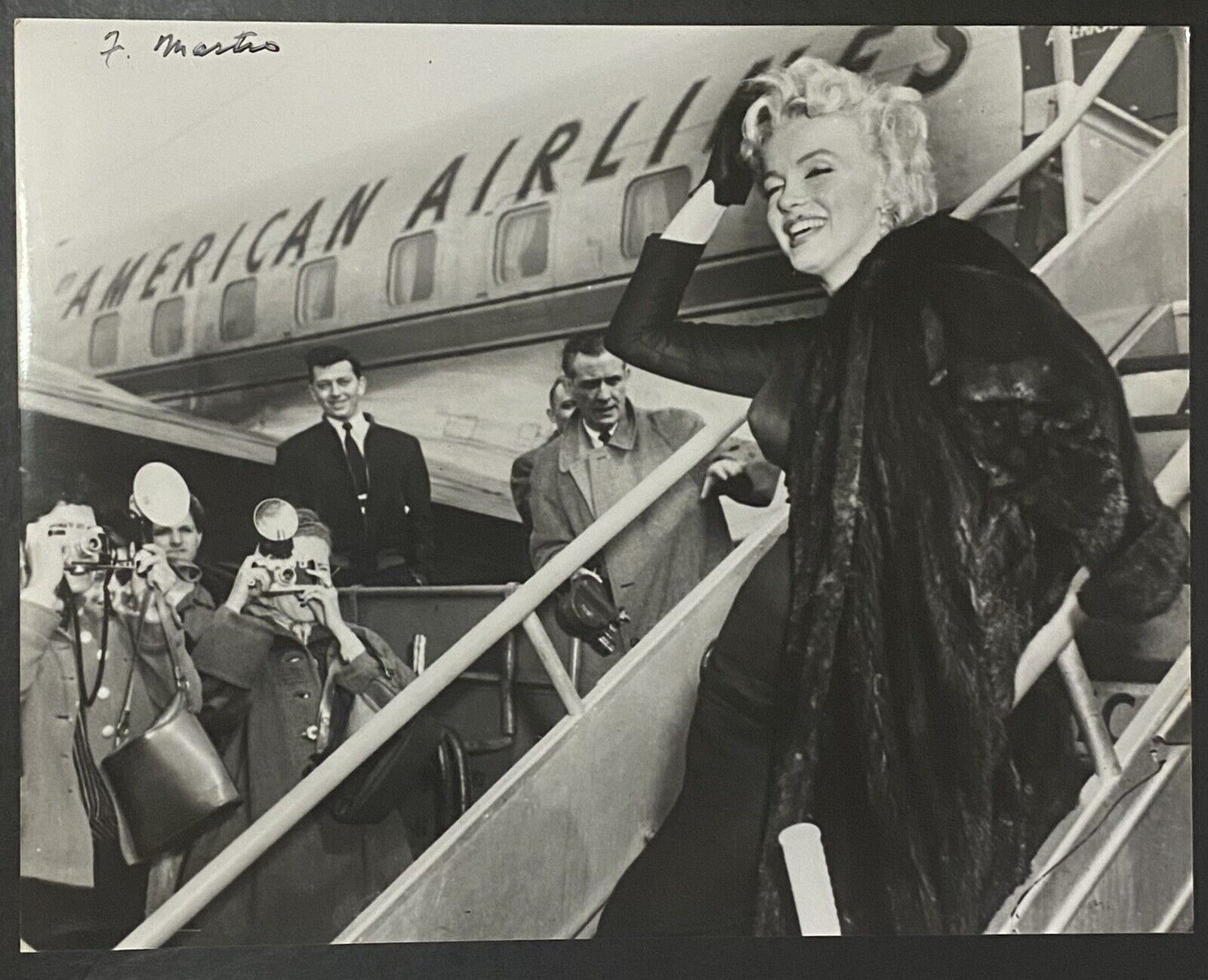 Two Photos 1956 & 1954 Marilyn Monroe Original Photograph Frank Mastro Signed