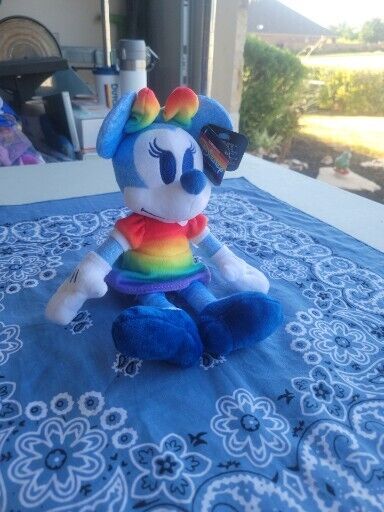 Disney Rainbow Minnie Mouse 2022 Bean Bag Plush NWT gay Pride stuffed animal