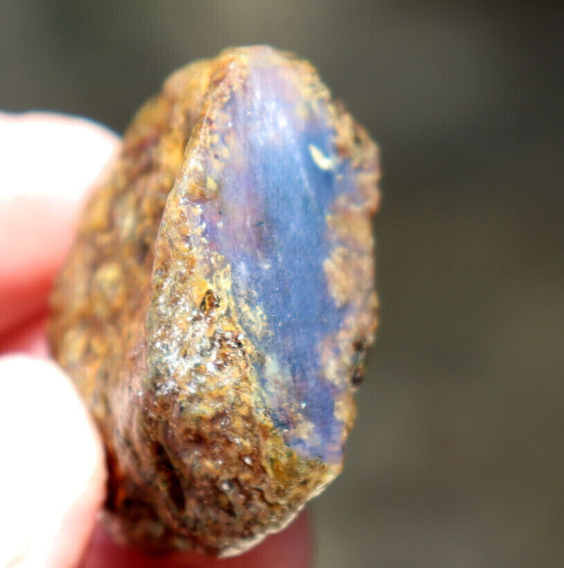 Beautiful Natural Dominican Clear Deep Blue Amber Rough Specimen 42mm 19g