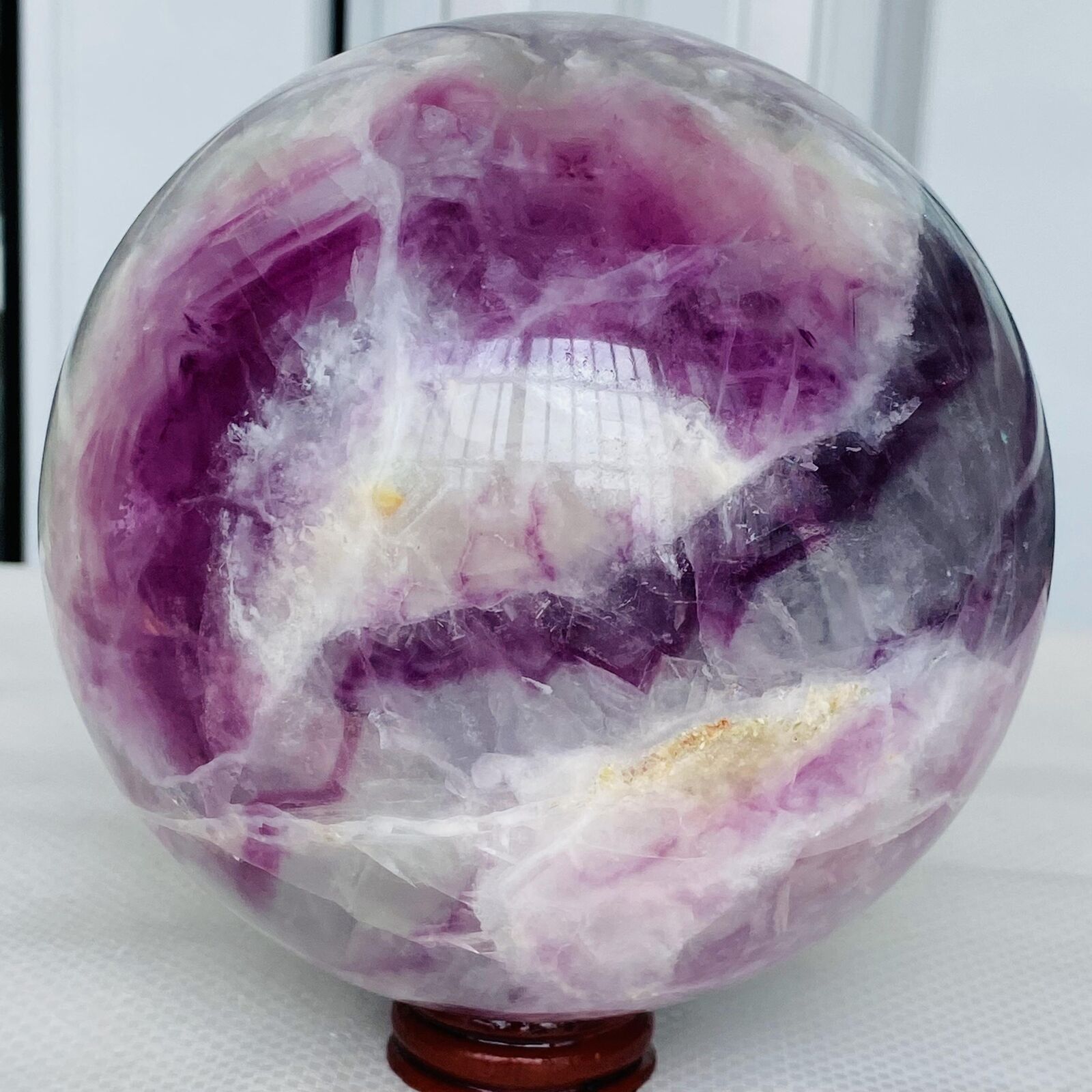 3120G Natural Fluorite ball Colorful Quartz Crystal Gemstone Healing