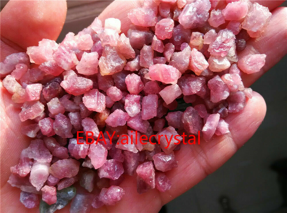 100g TOP Natural Pretty RED Tourmaline Rough Rock Polished