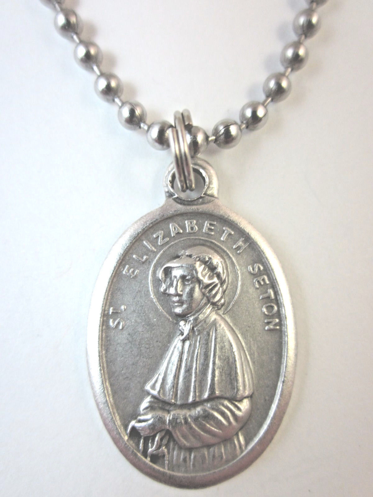St Elizabeth Ann Seton Medal Italy Necklace 24\
