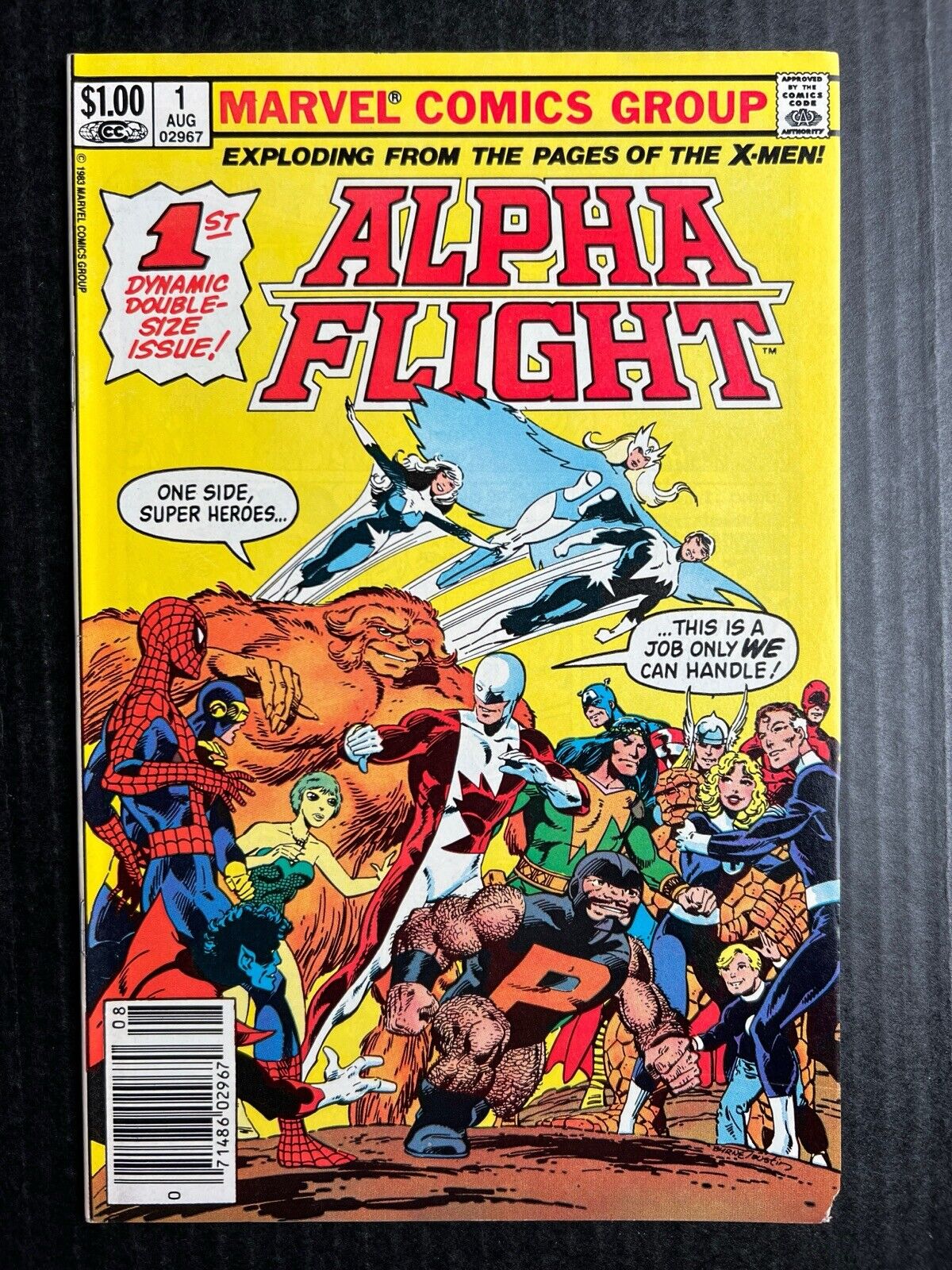 ALPHA FLIGHT #1 Newsstand August 1983 Spider-Man Key Issue