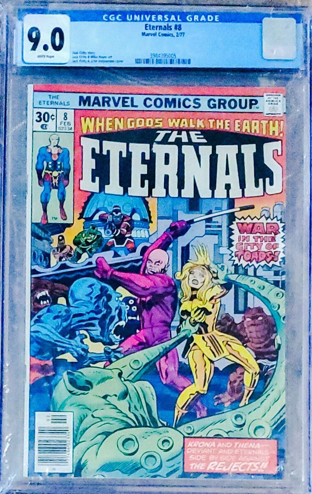 Eternals #8 CGC 9.0 (1977) Jack Kirby & John Verpoorten Cover Marvel Comics