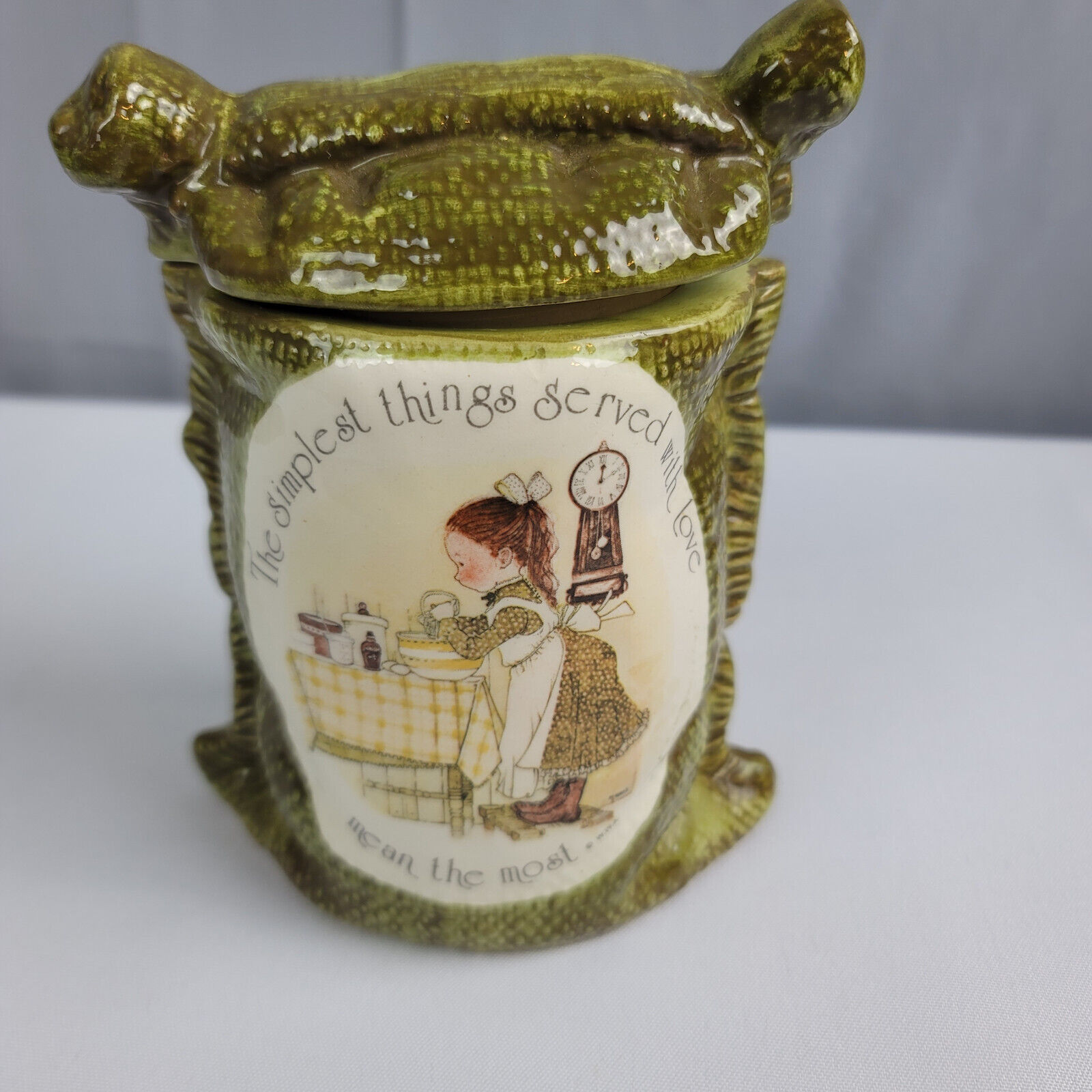 Holly Hobbie Ceramic Burlap Sack Canister The Simplest Things Served With Love