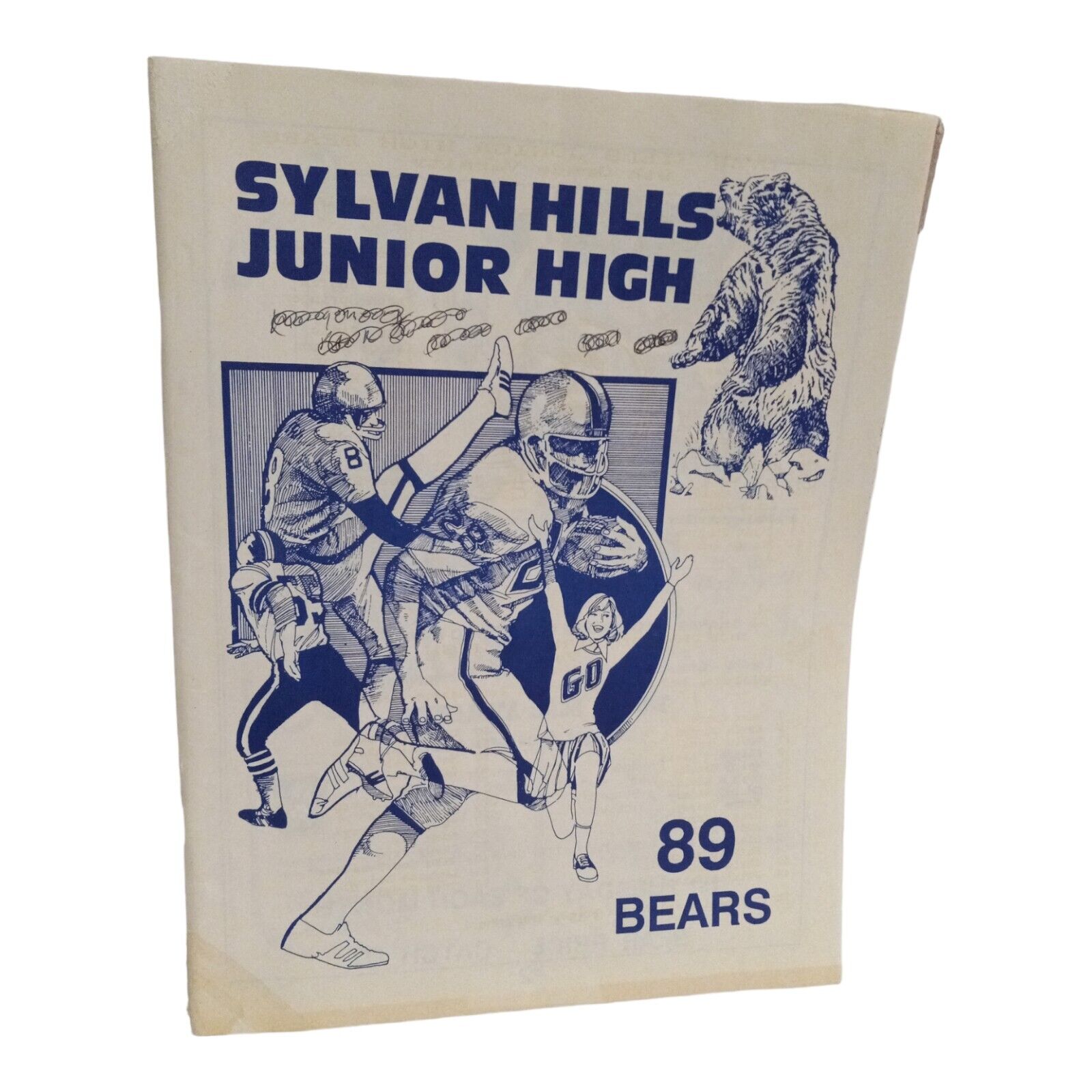 1989 Sylvan Hills Junior High Sports Season Book Sherwood Arkansas Ephemera 