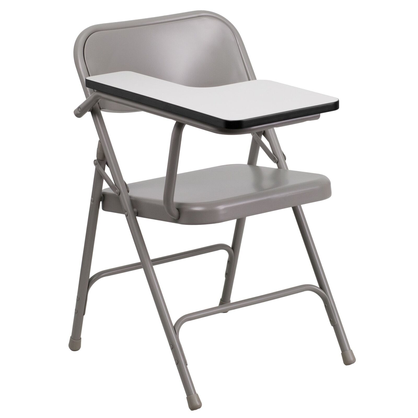 Flash Furniture Premium Steel Folding Chair - Right Handed Tablet Arm - Beige