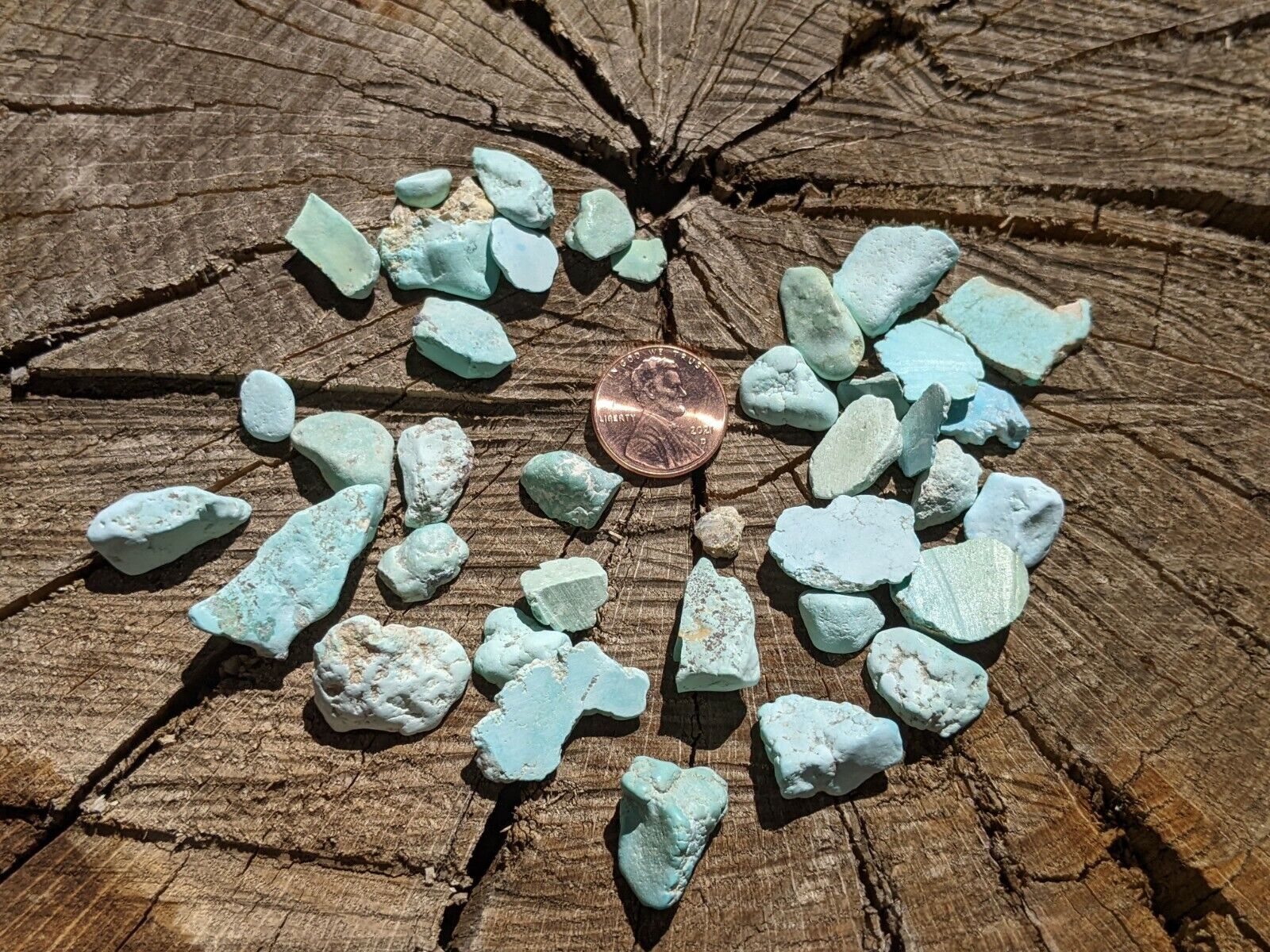 Loose gemstones lot Turquoise Rough Cut Over 30 Pieces