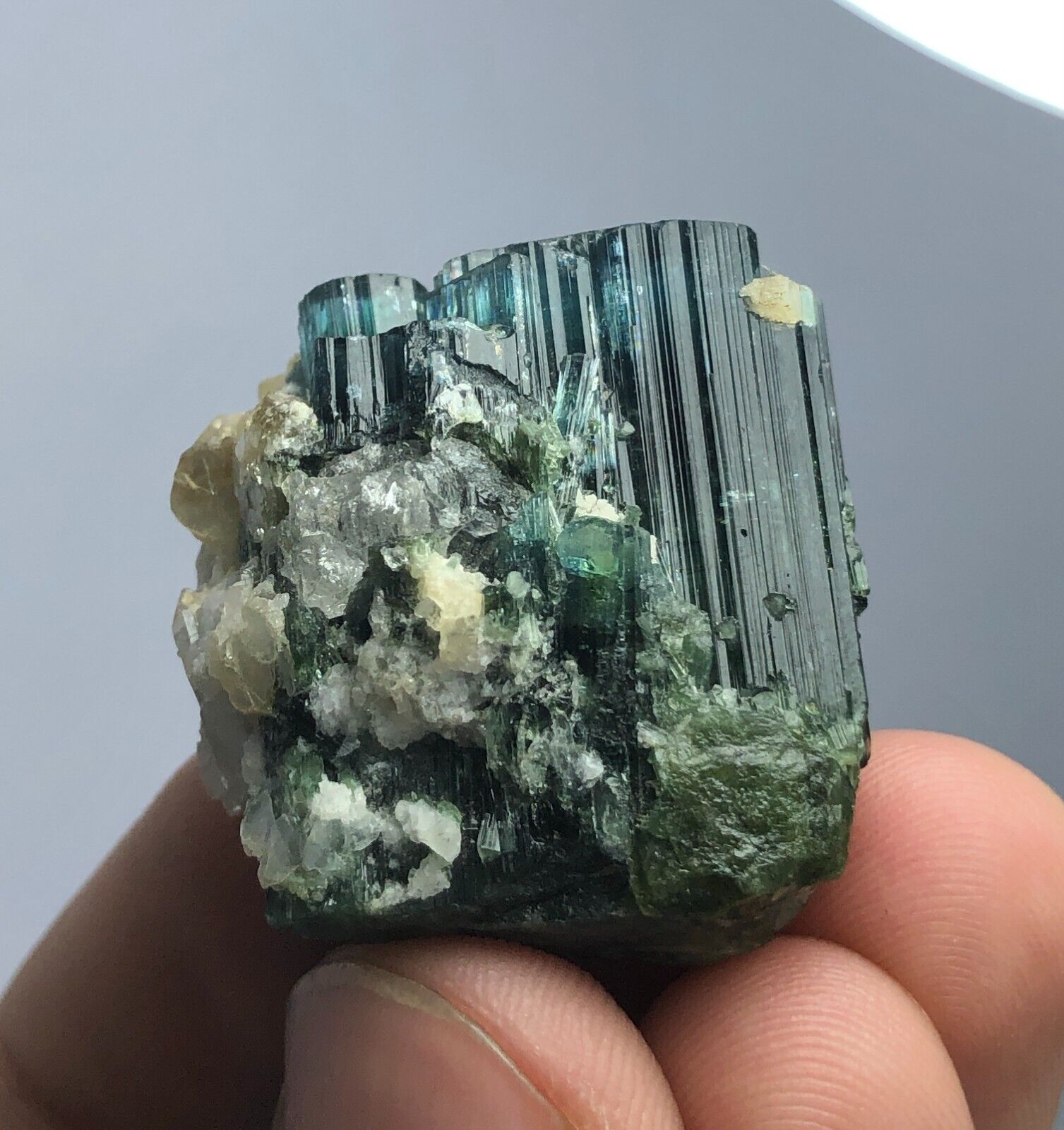 Blue Cap Tourmaline Crystal Specimen from Skardu Pakistan 120 Carat