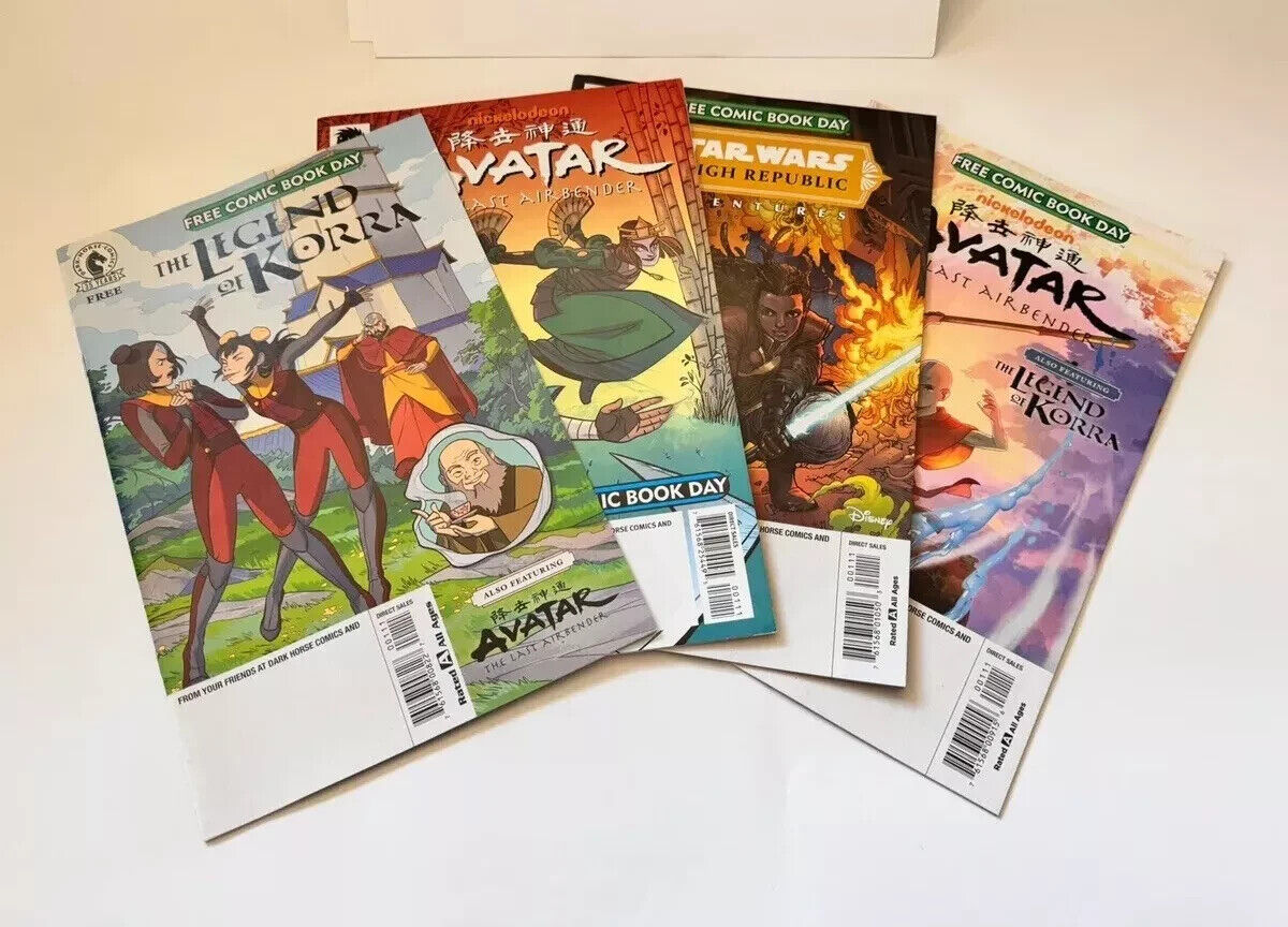 🔥4 Avatar The Last Airbender Legend of Korra Free Comic Book Day NO STAMPS🔥