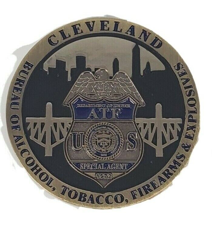 ATF Cleveland OH Field Office Challenge Coin Antique gold 