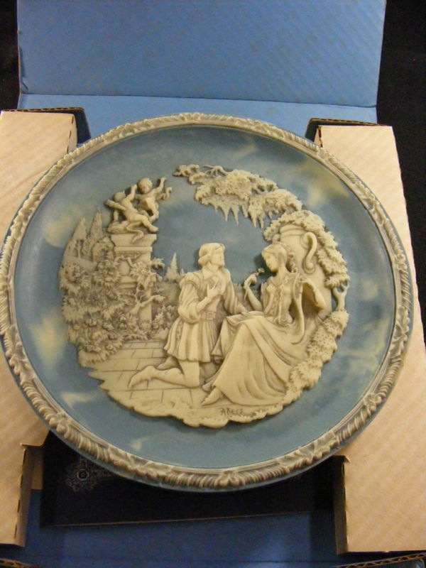 Vintage Collector Plate Shakespeare Love Sonnets Shall I Compare Thee # 1