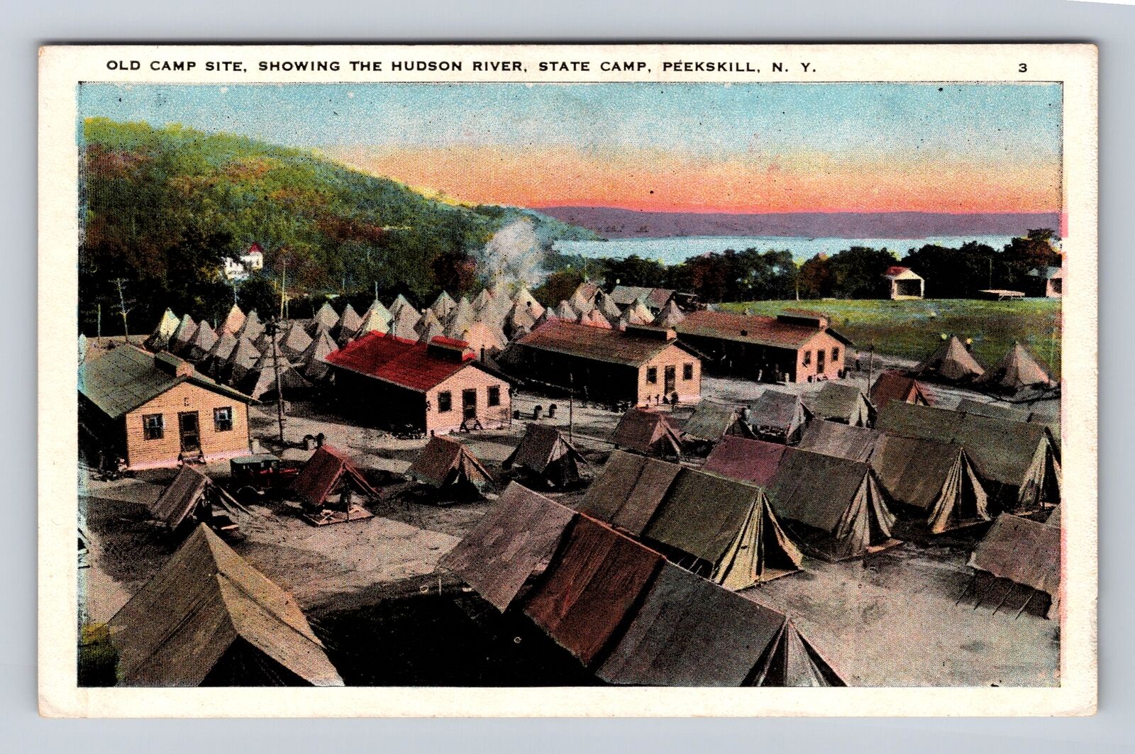 Peekskill NY-New York, State Camp, Old Camp Site, Vintage Souvenir Postcard
