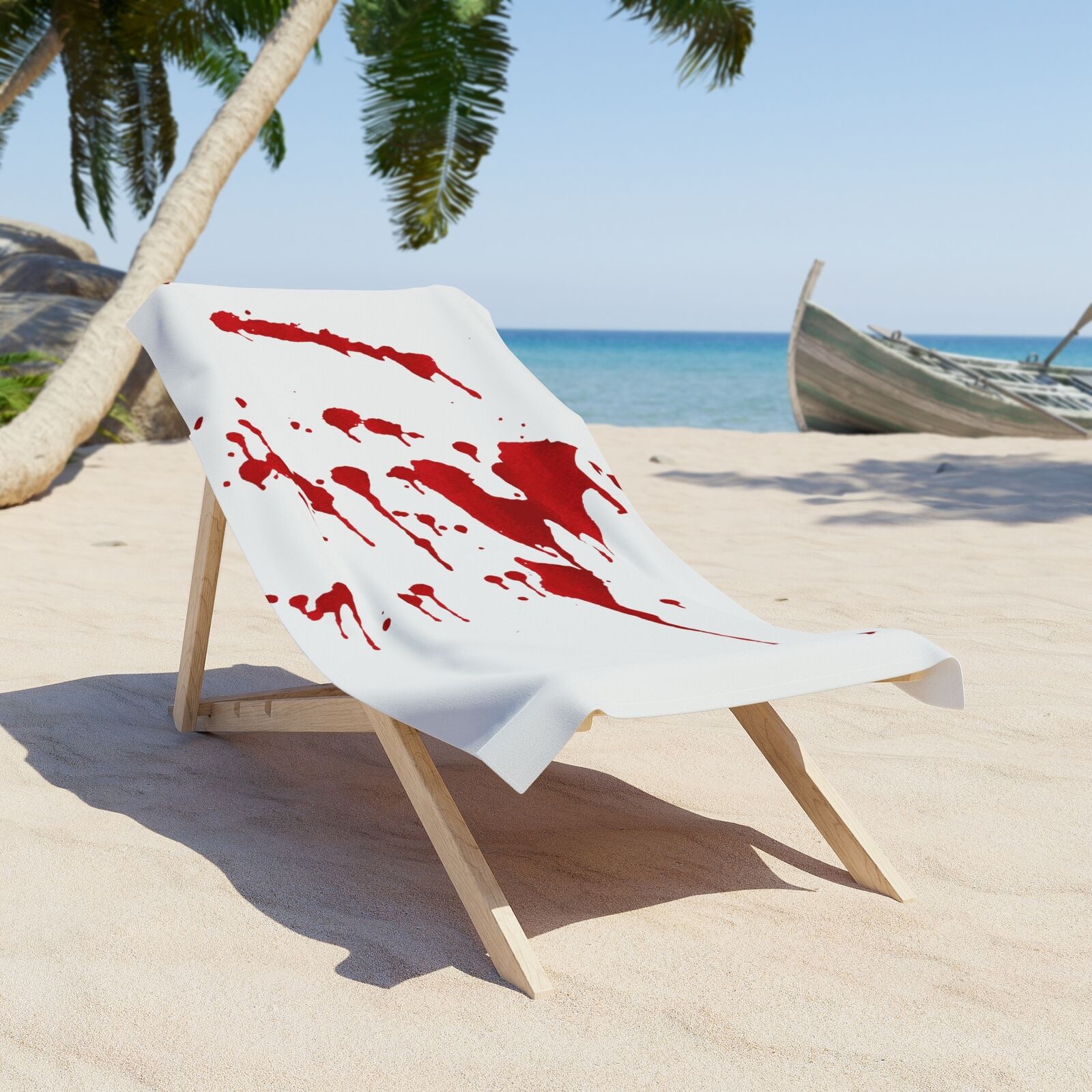 Bloody Horror Goth Emo Punk Blood Splattered Beach Towel