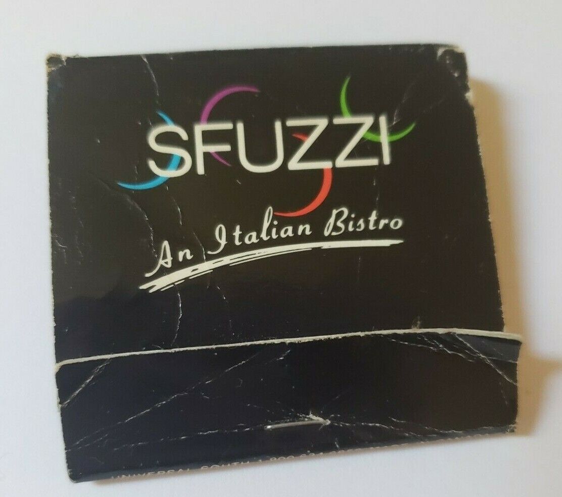 Vintage Matchbook Sfuzzi An Italian Bistro New York Dallas Houston Texas