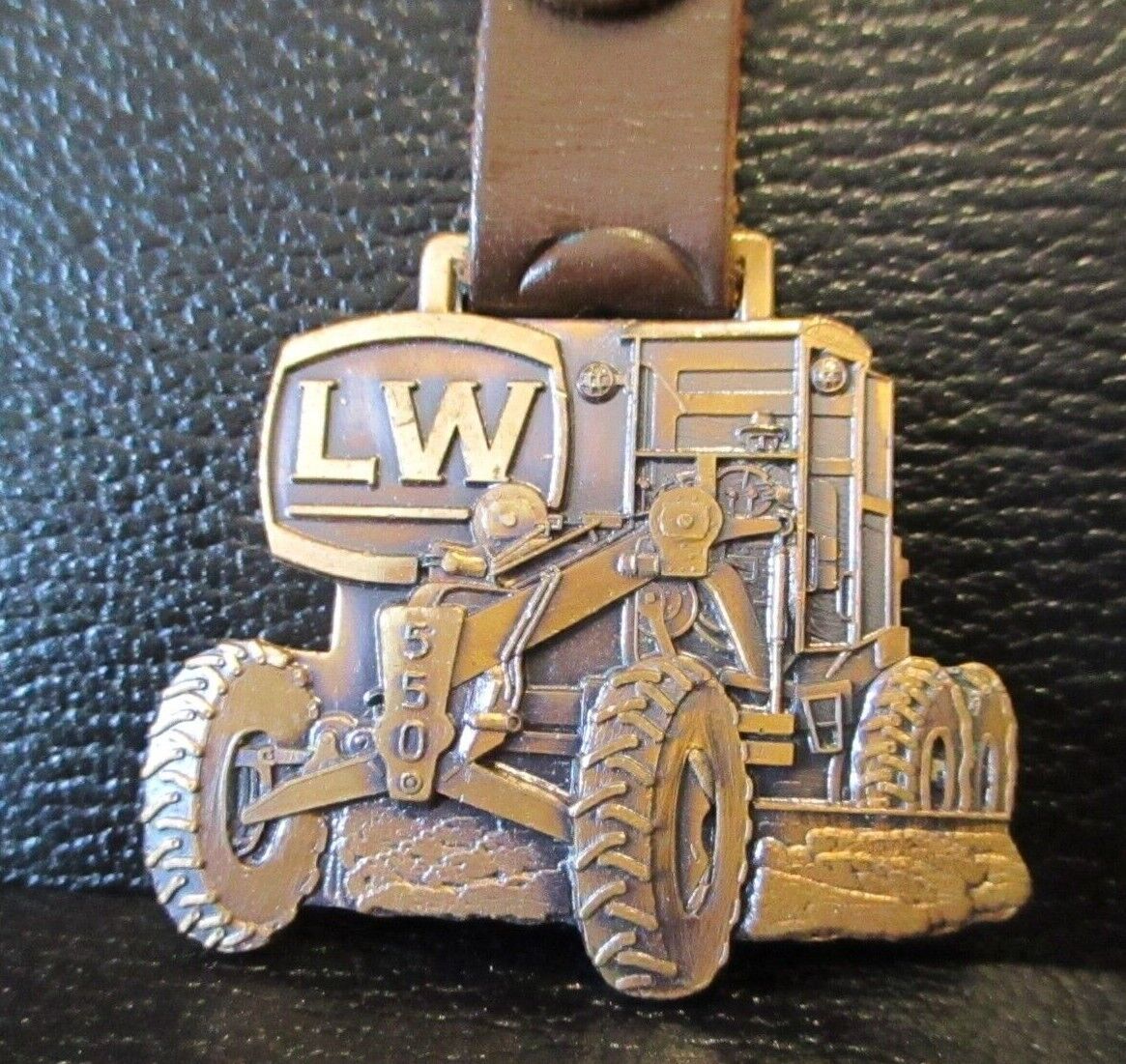 LW Letourneau Westinghouse 550 Motor Road Grader Pocket Watch Fob LODER & SHARP