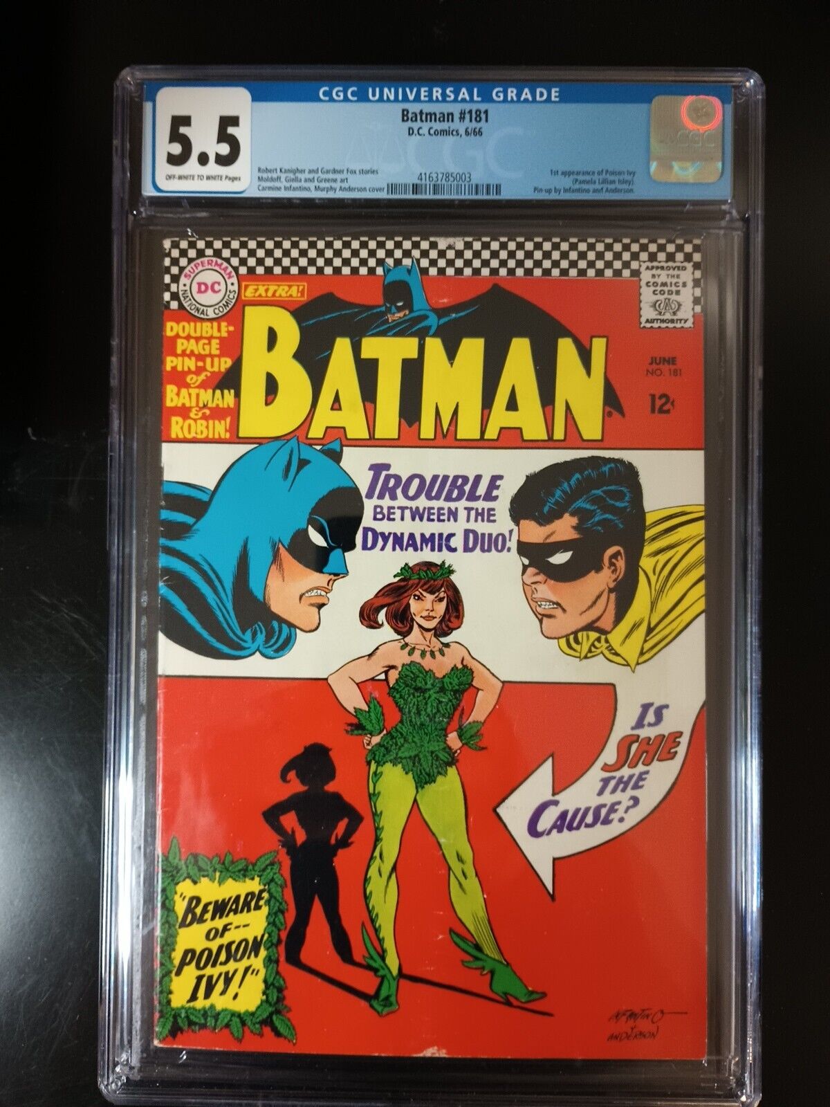 BATMAN # 181 CGC 5.5 🗝️ 1st  App. of Poison Ivy DC Comics 1966. W/ Pin-up. 🔥