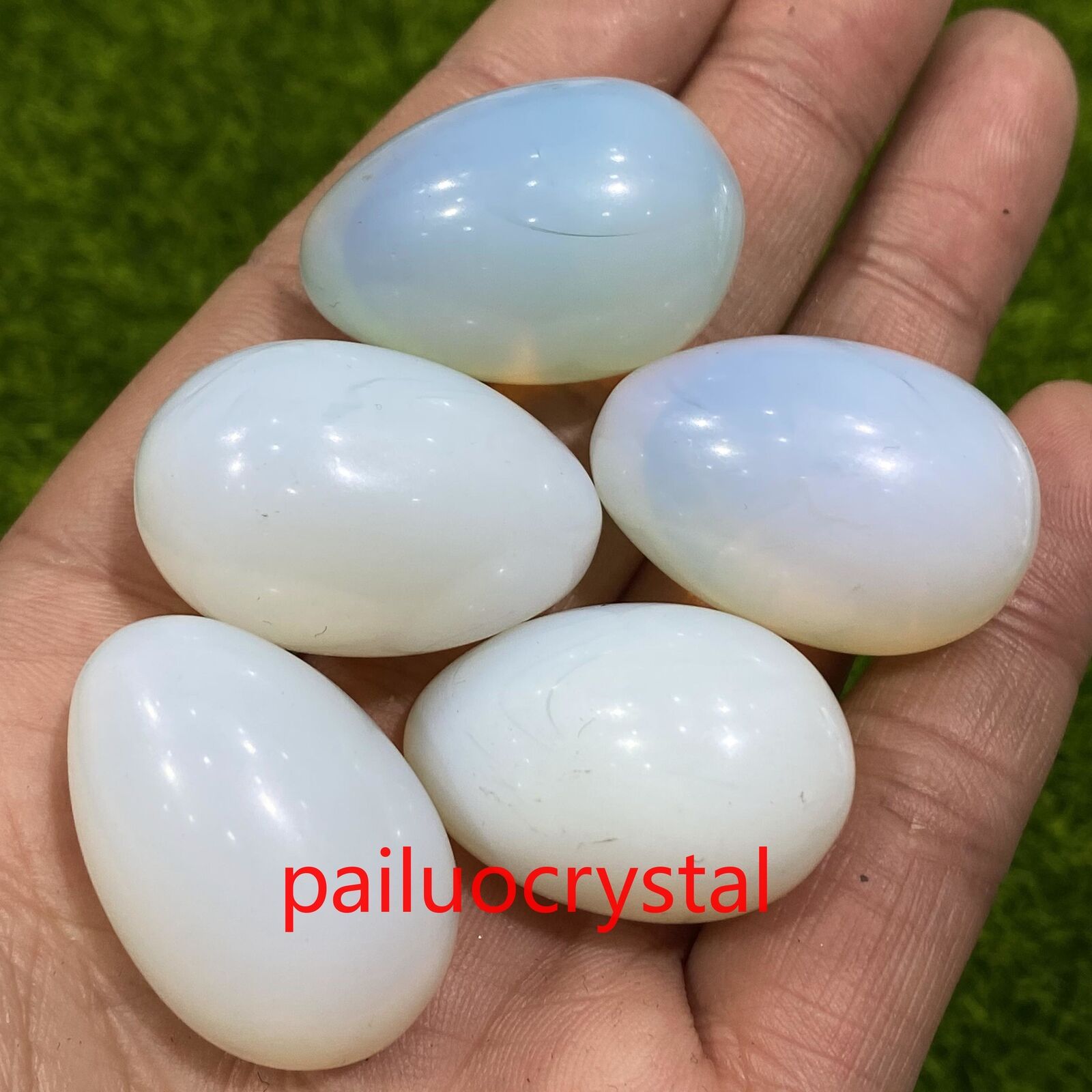 5pcs Opalite Egg Quartz Crystal Egg Skull Pendant Reiki Healing Gem 1\