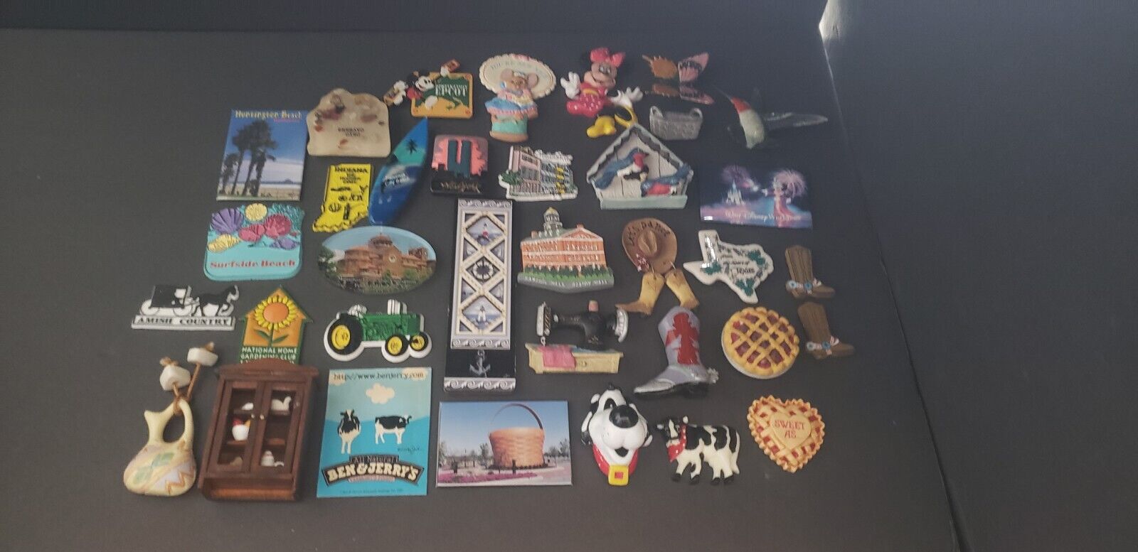 Lot Of 35 Refrigerator Magnets Assorted Miscellaneous