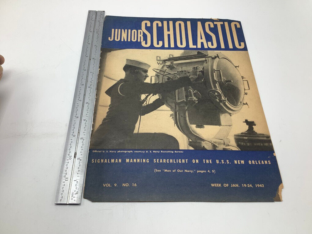 Vintage Original - junior Scholastic: jan 19-24 1942; 16pgs i show all JOE LEWIS