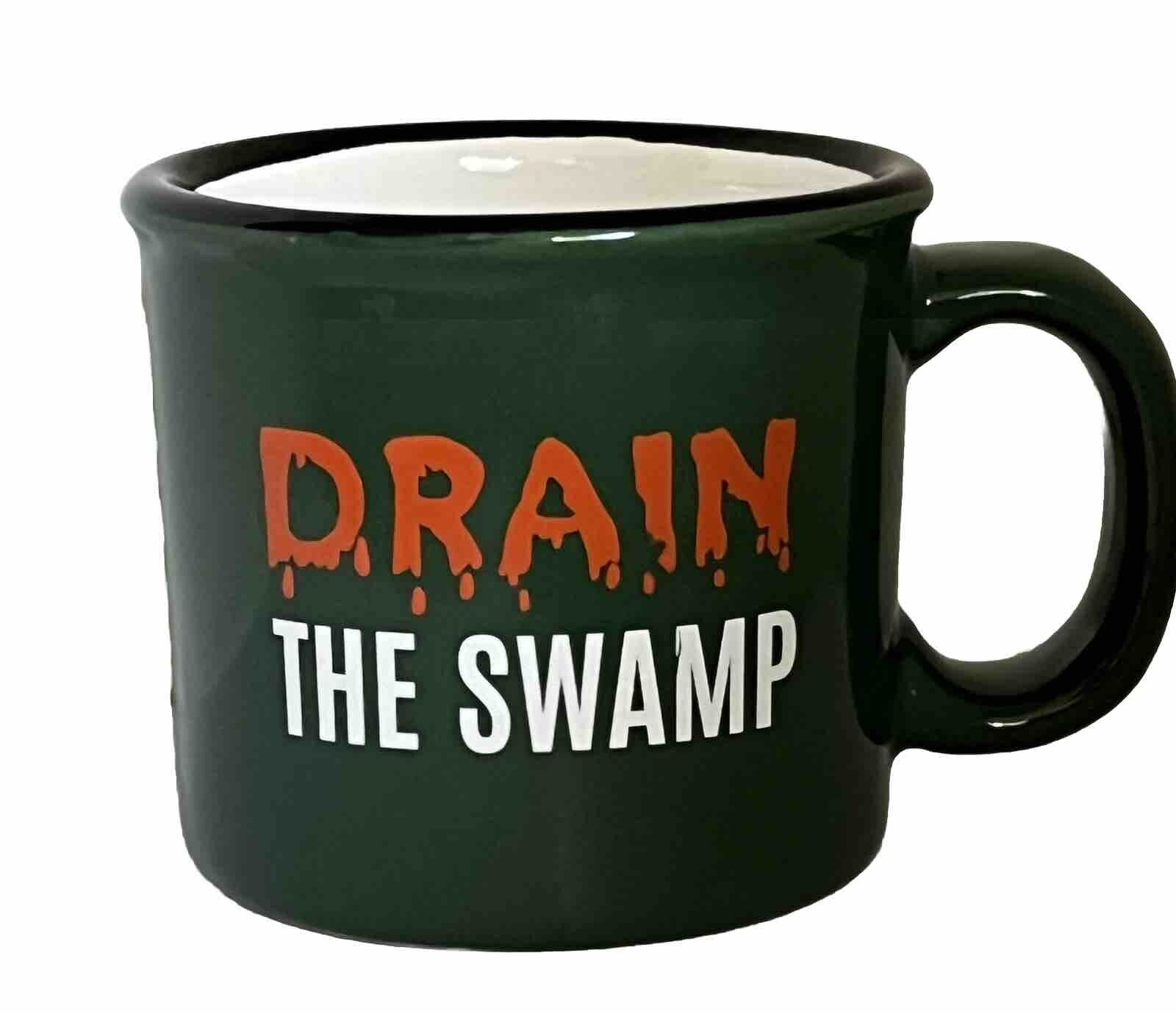 Drain the Swamp Parasite Politicians Politics Heavy Green Ceramic Coffee Tea Mug