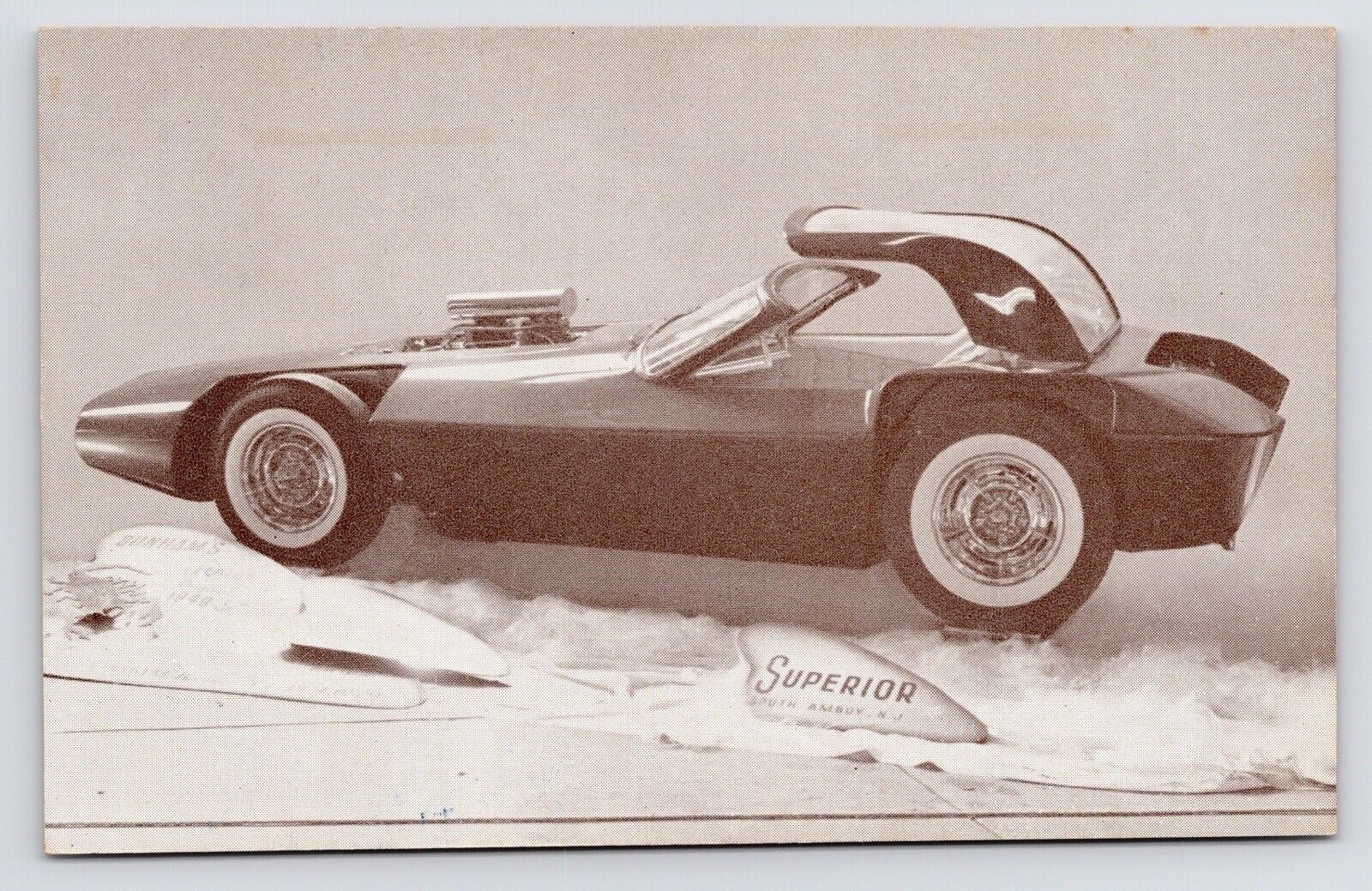 1949 Ford Custom~Scorpion~Concept Exhibit Car~Vintage Advertising Vending Card