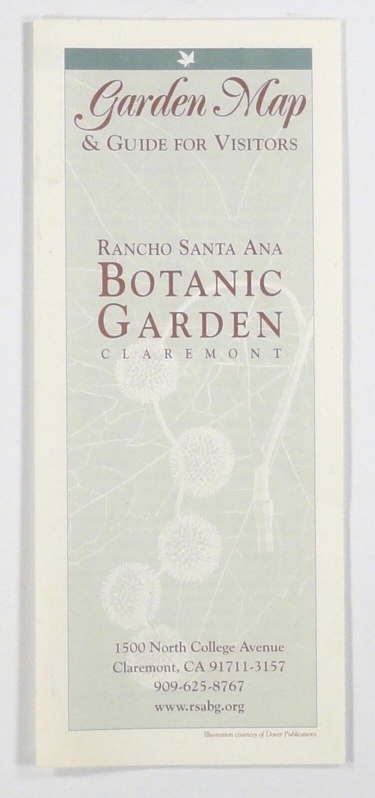1998 RANCHO SANTA ANA Botanic Garden CLAREMONT CALIFORNIA map & brochure guide