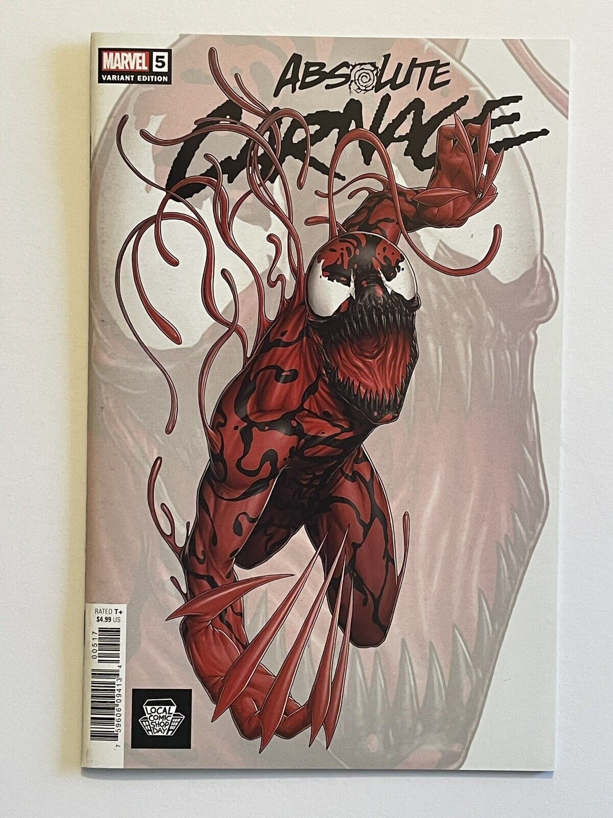 ABSOLUTE CARNAGE #5 LCSD EXCLUSIVE CHRISTOPHER VARIANT MARVEL 2019 LCSD