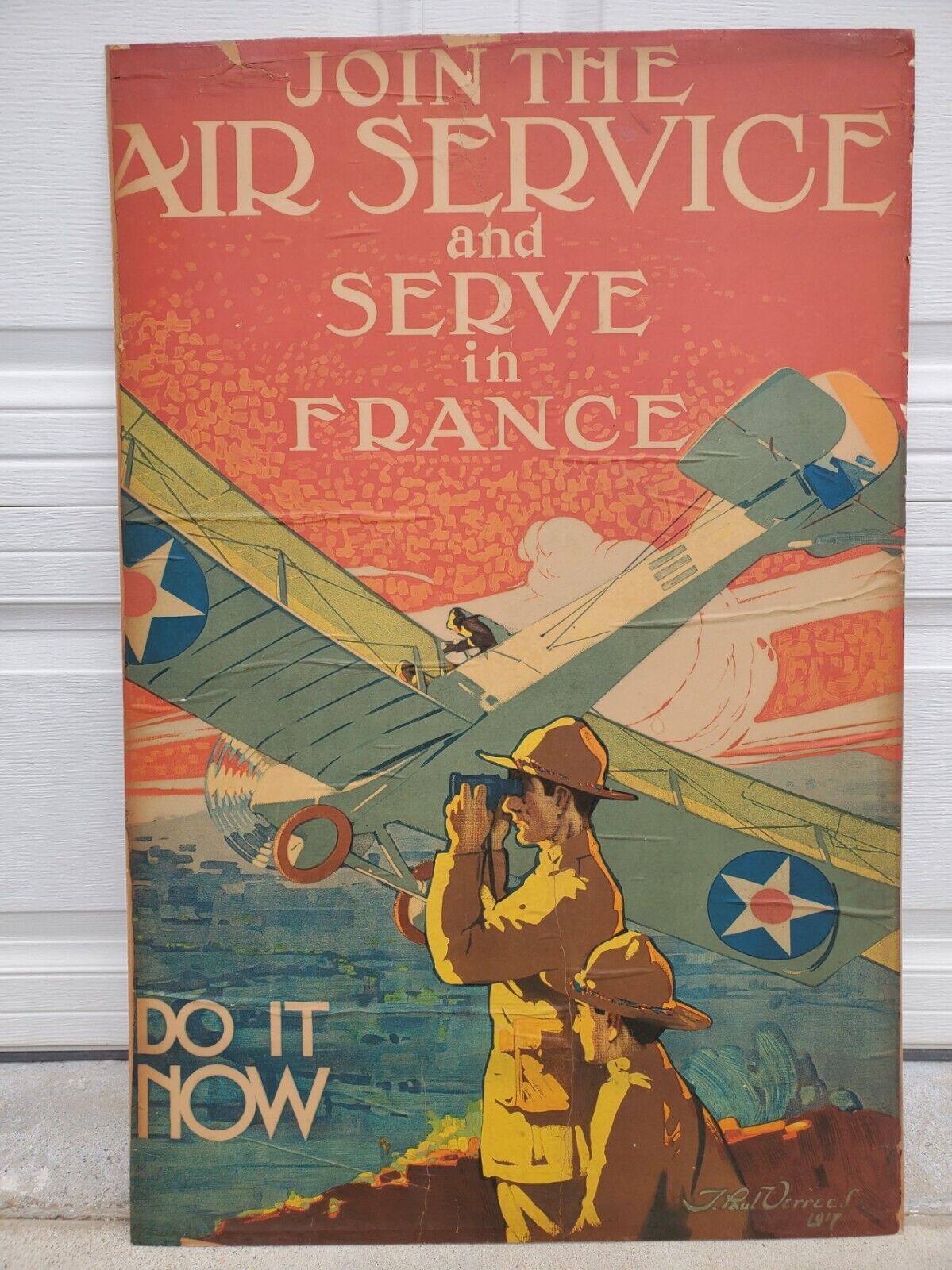 WW1 1917 Join The Air Service poster by J. Paul Verrees