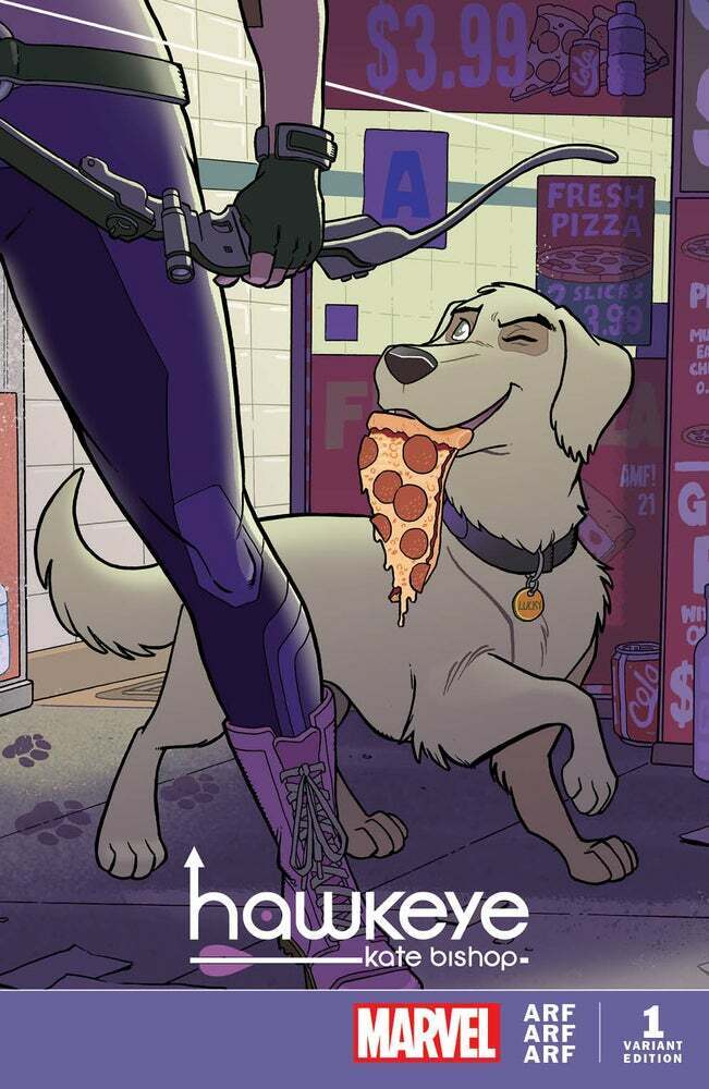 Hawkeye Kate Bishop #1 Ssalefish/Arsenal exclusive variant Stray Dogs Pizza Dog